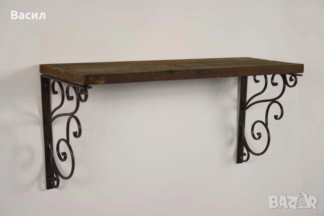 Конзоли , рафтодържачи стойки и ъгли за рафтове и етажерки от ковано желязо, снимка 2 - Други стоки за дома - 52475299