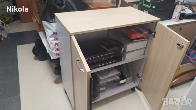 Офис шкаф с ключалка - шкафче за обувки или дрехи 80/42/92см, снимка 8 - Шкафове - 51241107