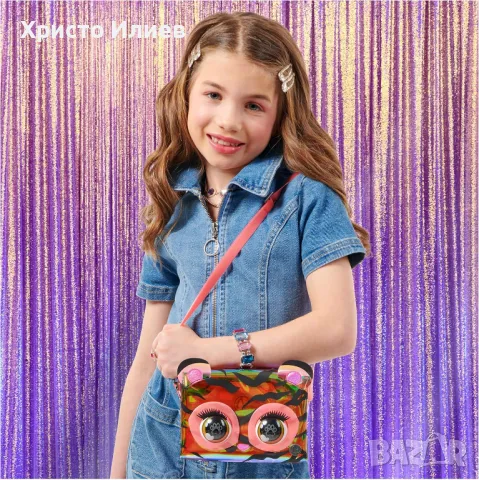 Детска Интерактивна чанта тигър PURSE PETS с отблясък и звуци Spin Master, снимка 9 - Други - 47833932