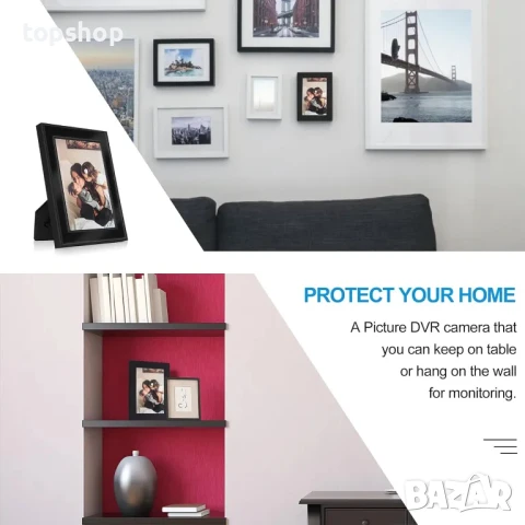 Фото рамка със скрита камера Nevarde, снимка 8 - Комплекти за видеонаблюдение - 50557276