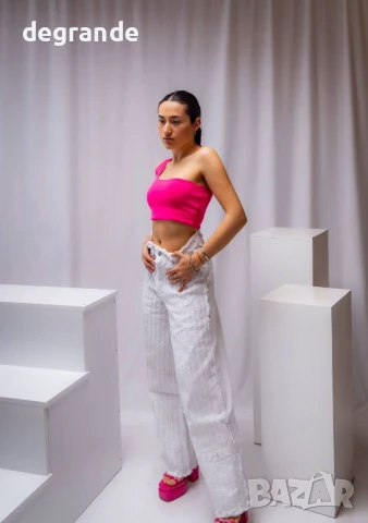 Дамски Топ цвят циклама, снимка 4 - Корсети, бюстиета, топове - 50905281