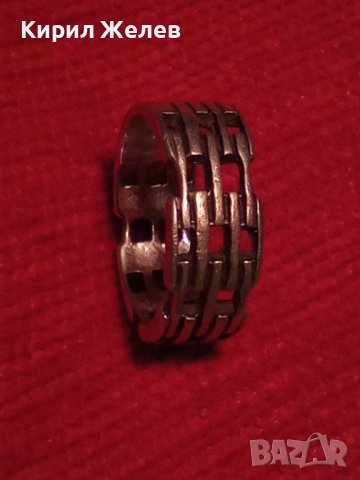 АЖУРЕН ДИЗАЙНЕРСКИ АРТ МОДЕЛ СРЕБЪРЕН МОДЕН ПРЪСТЕН СРЕБРО 925 МАЙСТОРСКА РЪЧНА ИЗРАБОТКА 32441, снимка 4 - Пръстени - 38329965