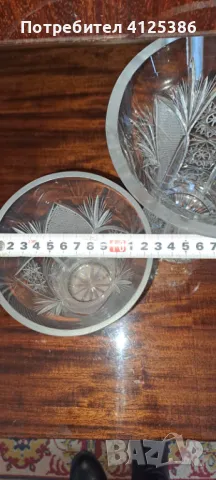 Кристална ваза богата гравюра оловен кристал , снимка 2 - Вази - 49024140