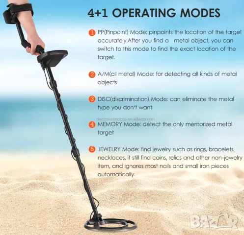 Металотърсач, Металдетектор, Водоустойчив, Метал детектор, златотърсач, Garrett, за злато, сребро, снимка 11 - Друга електроника - 49318744