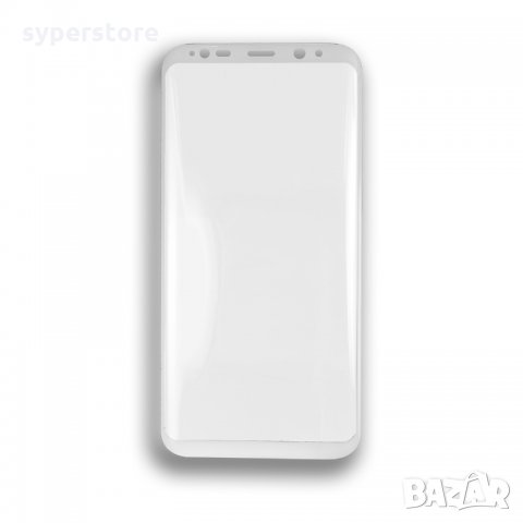 Стъклен протектор за Samsung Galaxy S8+  S8 Plus G955 FullFace Бял White скрийн протектор, снимка 3 - Фолия, протектори - 19503649