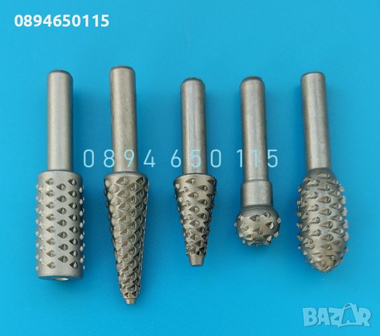 Комплект 5бр борчета за обработка на дърво дърворезба шлайфане гравиране декорация, снимка 4 - Други инструменти - 37286120