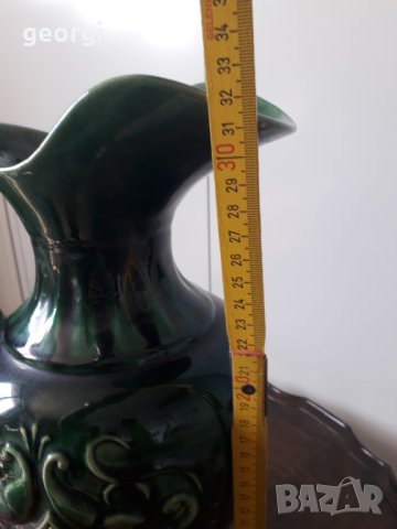 Немска керамична ваза кана ръчна изработка   13/2, снимка 5 - Колекции - 32865994