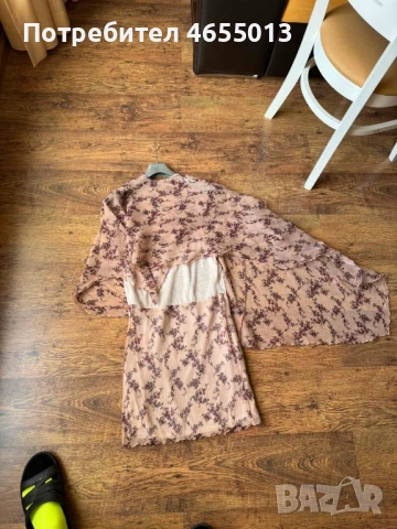 ПОДАРЯВАМ Супер готин и елегантен комплект рокля с наметало(болеро), снимка 2 - Рокли - 52478775