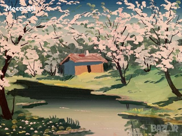 ИВАН ПЕЙЧЕВ акварел пейзаж, снимка 3 - Картини - 53124061