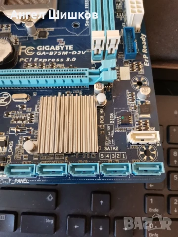 Дънна платка B75 Gigabyte GA-B75M-D2V rev. 1.0 Socket 1155, снимка 4 - Дънни платки - 34479930