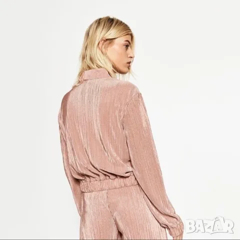Zara Бомбър розово яке, М размер, снимка 9 - Якета - 48000957