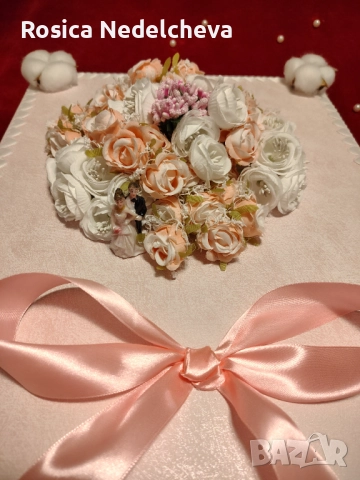 Ръчно изработена сватбена кутия , снимка 2 - Декорация - 52852204