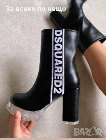 DSQUARED2 Дамски Черни Зимни Боти На Ток Дискуаред2 Код S35
