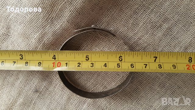 Сребърна старинна гривна, снимка 7 - Антикварни и старинни предмети - 28402870