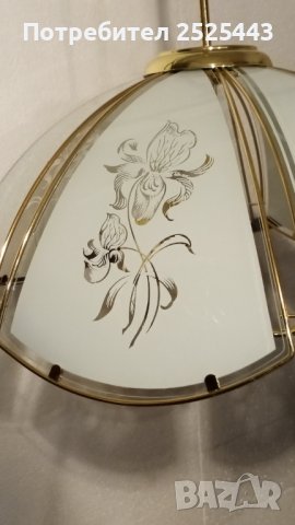 Абажур (полилей) - метален със 7 стъкла, снимка 7 - Лампи за таван - 44006625