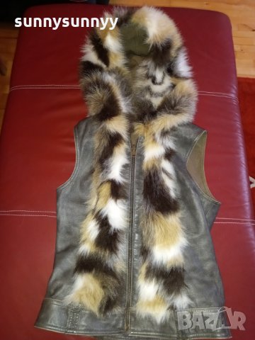 Елек с 2 лица  естествена кожа