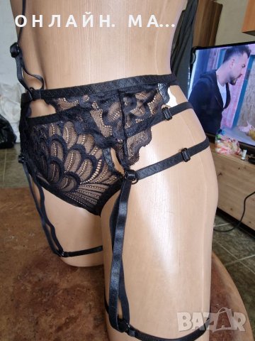Комплект бикина колан жартиер +жартиери за крака + Чокър, снимка 2 - Корсети, бюстиета, топове - 39604403