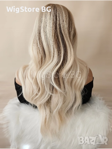 Руса перука без бретон на кичури, снимка 7 - Аксесоари за коса - 43676589