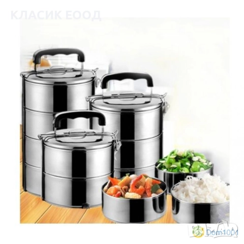 Канчета за храна метални к-т 3 броя ф14 см., снимка 4 - Кутии за храна - 52151835