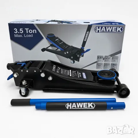 Нископрофилен крик крокодил  3,5 тона с педал  75 - 510 ММ HAWEK