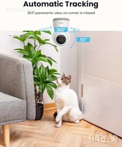 Бебефон ieGeek 5MP вътрешна камера, 5G/2.4G WiFi камера за видеонаблюдение с приложение за телефон,, снимка 5 - Бебефони - 50511254