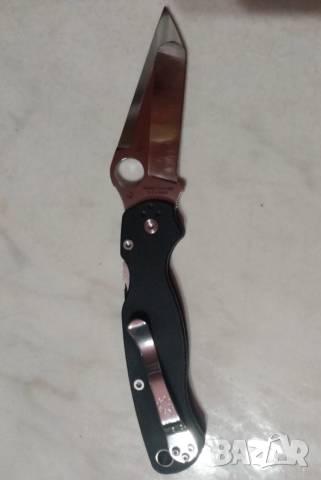 Сгъваем нож Spyderco Paramilitary 2 Exclusive Tanto, снимка 4 - Ножове - 52805001
