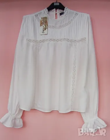 Стилни дамски блузи от кенар и памучни., снимка 2 - Блузи с дълъг ръкав и пуловери - 48240243