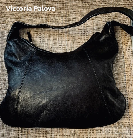 Черна кожена чанта, снимка 8 - Чанти - 50968531