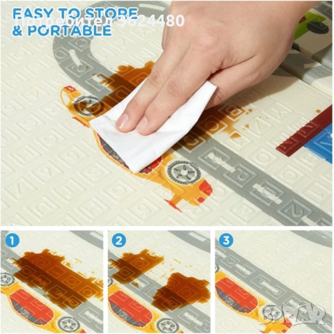 Водоустойчива подложка за игра - сгъваемо шарено килимче , снимка 4 - Други - 52773814