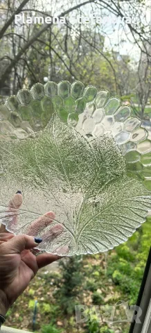 стъклен плато 32см , снимка 2 - Чинии - 49711505