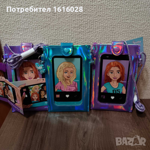 Детски раници и калъфи с връзка за телефони Selfie girls , снимка 5 - Раници - 44893548