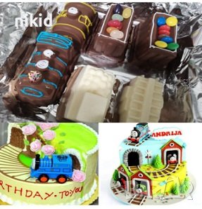 3d вагон вагони влак локомотив големи силиконов молд форма фондан фипс сапун шоколад гипс свещ, снимка 4 - Форми - 43576095