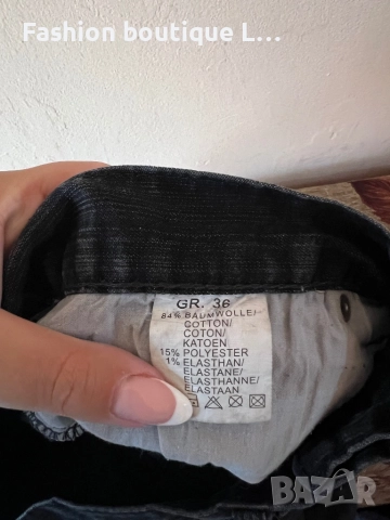 Черни дънки 36 размер и състав 84% памук с еластант 👖👖👖, снимка 6 - Дънки - 52376246