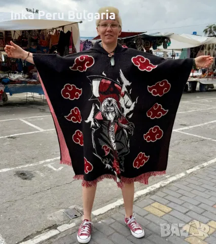 Eквадорско унисекс вълнено пончо с аниме героя Итачи Учиха, снимка 8 - Други - 49282380