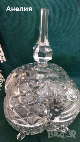 Кристална бонбониера на крачета, снимка 2 - Други - 51495238