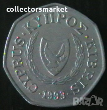 50 цента 1993, Кипър, снимка 2 - Нумизматика и бонистика - 35181782