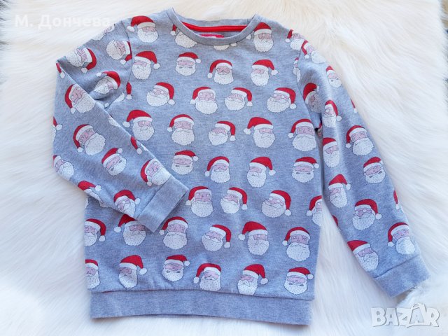 Коледна блуза 8-9 години, снимка 4 - Детски Блузи и туники - 35186287