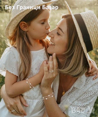 Нова Сребърна Луксозна гривна сърце Жени Подарък, снимка 5 - Гривни - 43362024