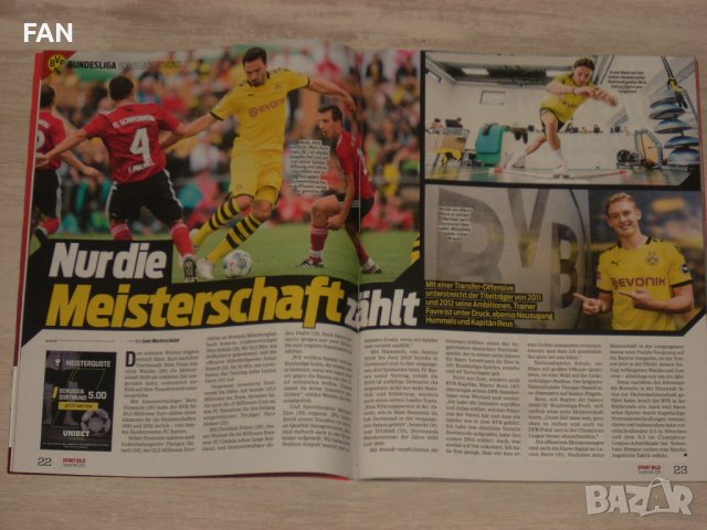 ⚽️ 🏆 Списание Шпорт Билд /SPORT BILD BUNDESLIGA/ специално издание за Бундеслигата сезон 2019/20, снимка 6 - Списания и комикси - 43411950