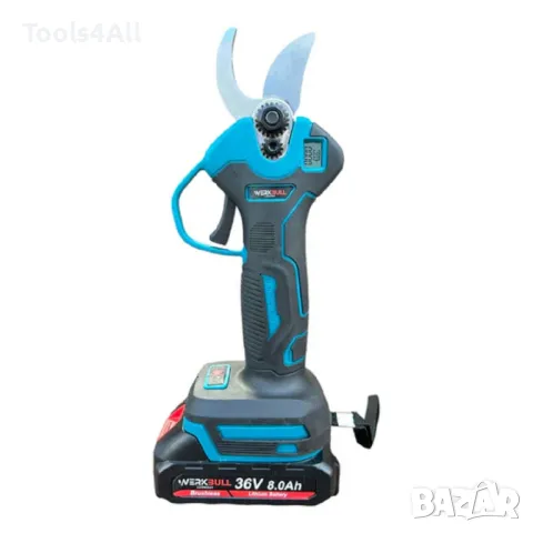 Акумулаторна Лозарска Ножица WerkBull Germany® с дисплей, снимка 2 - Куфари с инструменти - 48094120