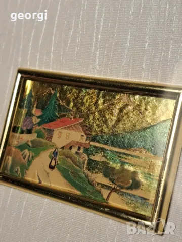 италианска мини картина върху златно фолио 1/3, снимка 4 - Картини - 47733457