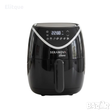 Фритюрник с горещ въздух (Air Fryer) Seranova, 5L, 2000W, Дигитален сензорен дисплей, снимка 6 - Фритюрници - 52844300