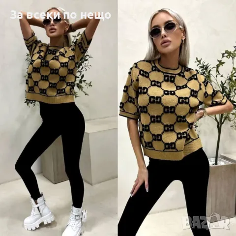 Дамска блуза - фино плетиво Gucci Код A190, снимка 3 - Блузи с дълъг ръкав и пуловери - 47684721