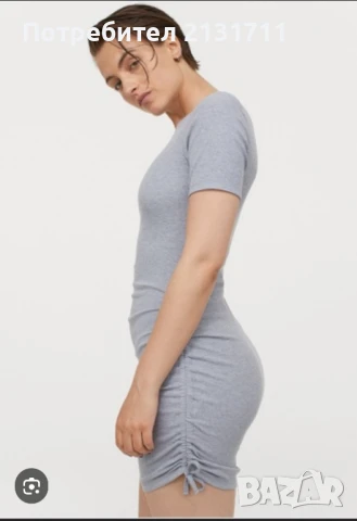 Сива рокля H&M размер xs, снимка 4 - Рокли - 51085362