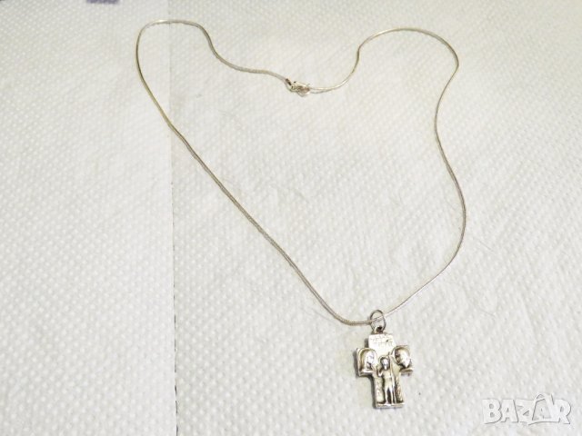сребърен медальон, сребърно колие, сребърен кръст Мария Исус и Йосиф, освещаване  сребро, снимка 7 - Колиета, медальони, синджири - 31930330