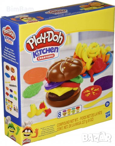 Детски комплект за моделиране на хамбургери / Kitchen Creations Play Play-Doh/ Hasbro, снимка 2 - Пластелини, моделини и пясъци - 39648383