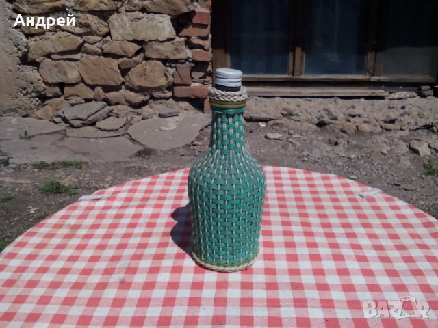 Стара плетена дамаджана,шише #11, снимка 2 - Други ценни предмети - 28658358