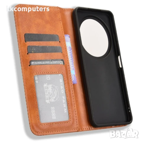 ZTE Blade A75 5G nubia Focus Leather Magnetic2 Wallet Кожен Калъф и Протектор, снимка 8 - Калъфи, кейсове - 51182101