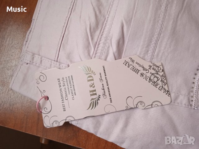 НОВ (с етикети)  дамски панталон до прасеца, цвят пепел от рози, снимка 5 - Къси панталони и бермуди - 40008265