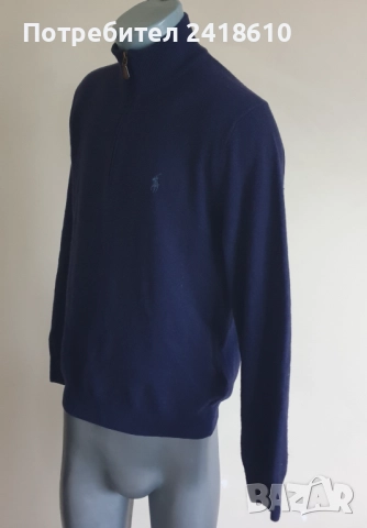POLO Ralph Lauren  Wool Half Zip Jumper Mens Size S НОВО! ОРИГИНАЛ! Мъжкa Жилетка с 3/4 Цип!, снимка 10 - Пуловери - 52352770